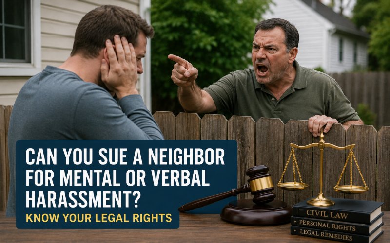 Can You Sue a Neighbor for Mental or Verbal Harassment? Understanding Your Legal Rights